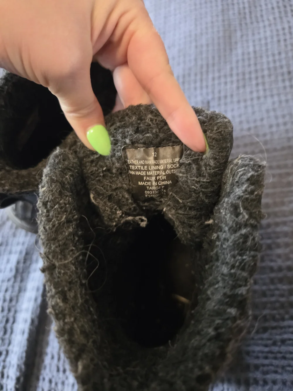Cat & Jack Kids' Black Faux-Fur Lined Winter Boots